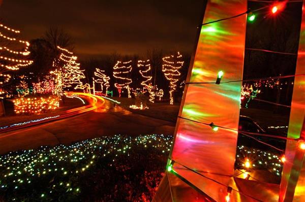 Holiday Lights on the Hill from Pyramid Hill Sculpture Park holiday lights on the hill
